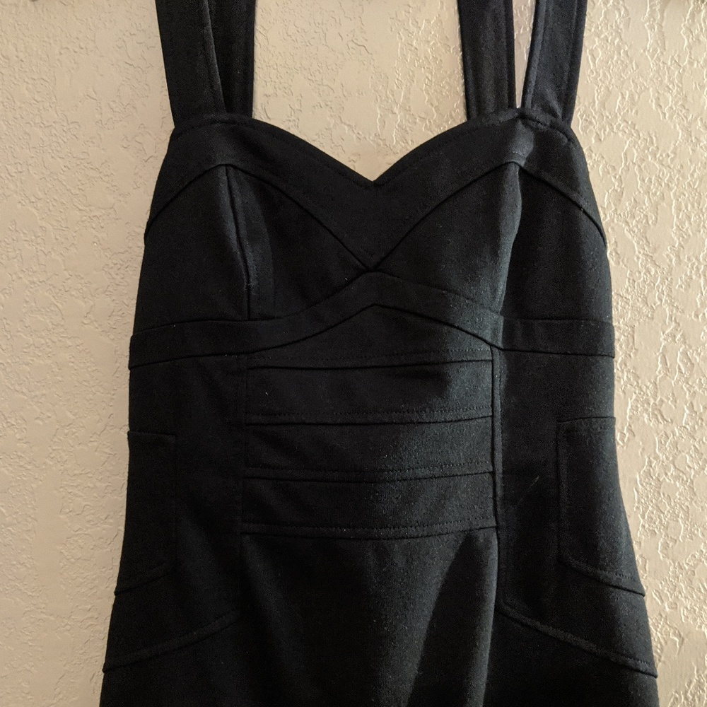 🎇 Rampage Black Bodycon Strappy Cocktail Dress M_2